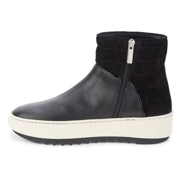 New Aquatalia Alayna Leather & Suede Ankle Side Zip Boots Made in Italy Size 8 - Picture 4 of 14